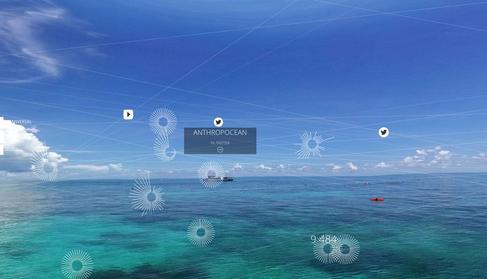 Ocean and big data's abstract graphics