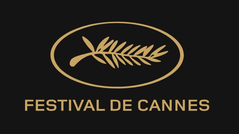Cannes Film Festival logo featuring a palm leaf enclosed in an oval.