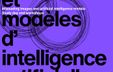 Event poster featuring the title “Images trompeuses et modèles d’intelligence artificielle” in large black letters on a purple background, with expressive linear graphics of thin black circles and lines.